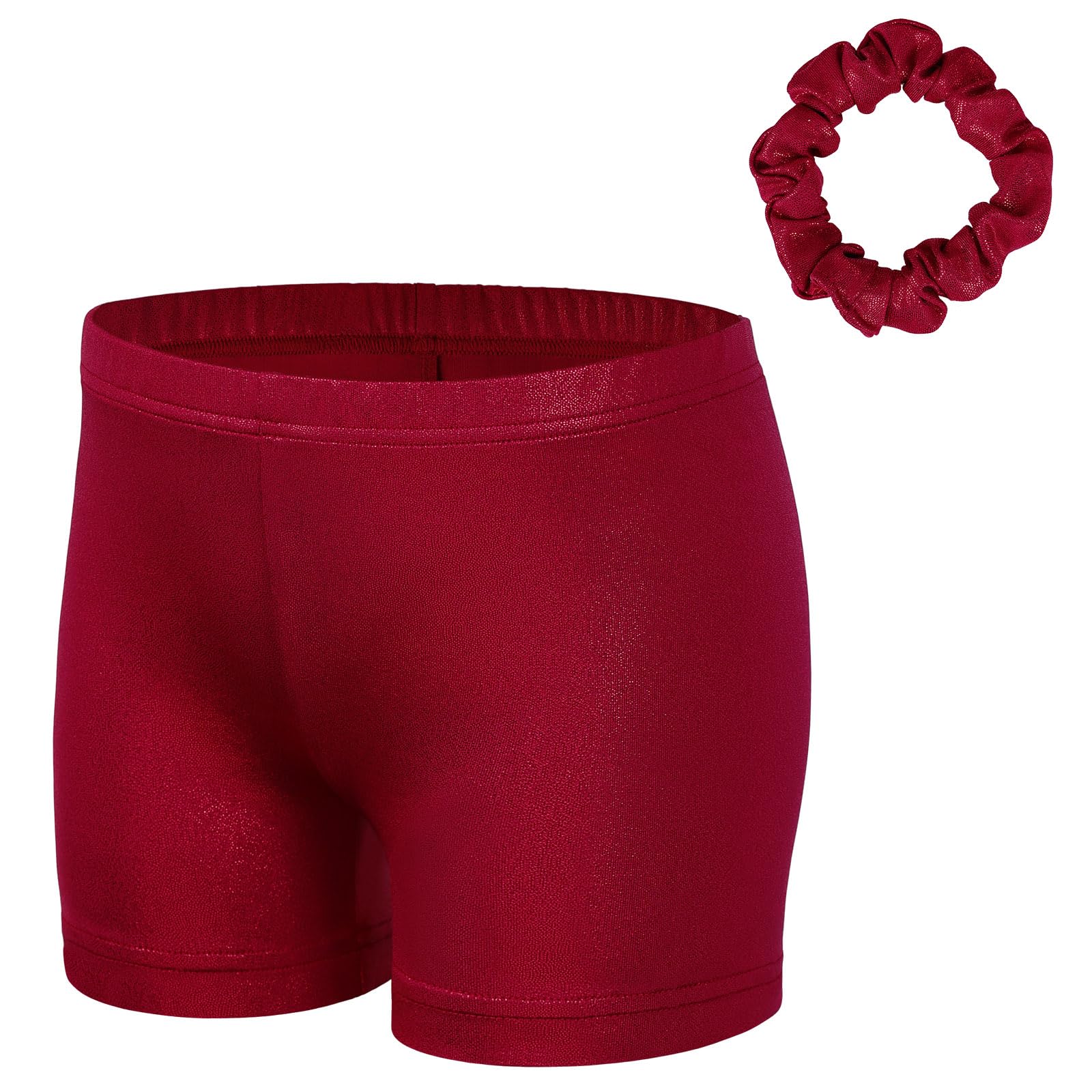 XFGIRLSGymnastics Shorts for Girls Sparkle Ballet Dance Tumbling Athletic Shorts 3-14 Years