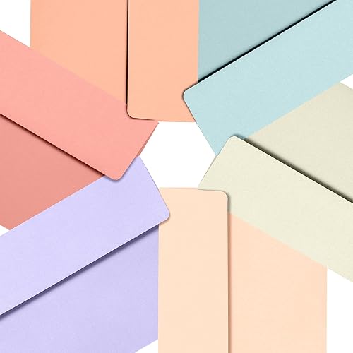 Miniatura 7 de Sobres de 5 x 7 para invitaciones, paquete de 120 sobres A7 para tarjetas de 5 x 7, sobres de invitación de colores, 6 colores pastel cálidos, 5 14