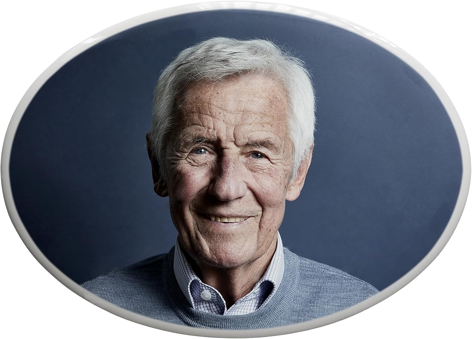 Ceramic Porcelain Oval Plaque for Headstone - Memorial Ceramic Photo (5.12″ x 7.09″ (13cm x 18cm))