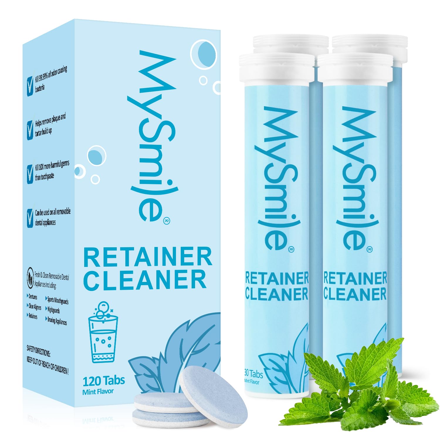 Amazon.com : MySmile Retainer Cleaner with 120 Denture Cleaning Tablets