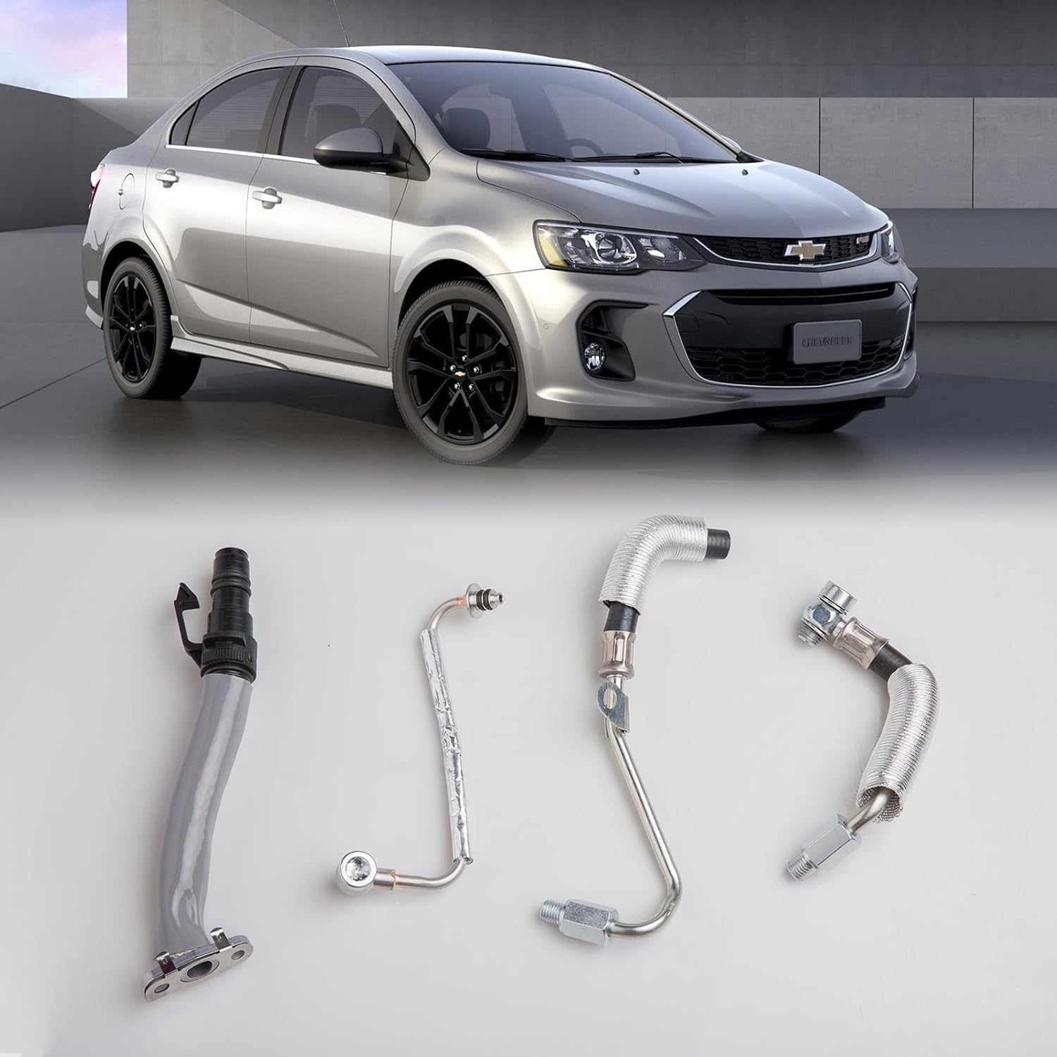 Tykick Turbo Oil Feed & Return Line Kit Coolant Hose Pipe for Chevy Sonic Cruze Trax Cruze Limited 2011-2021 Buick Encore 2013-2021 1.4L L4 Replace 667-023, 55587854, 55592600, 55567067, 55568031
