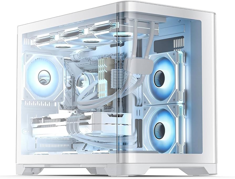 AsiaHorse白pcケース簡易水冷付き Amazon.co.jp: AsiaHorse Micro ATX PCケース ミドルタワー