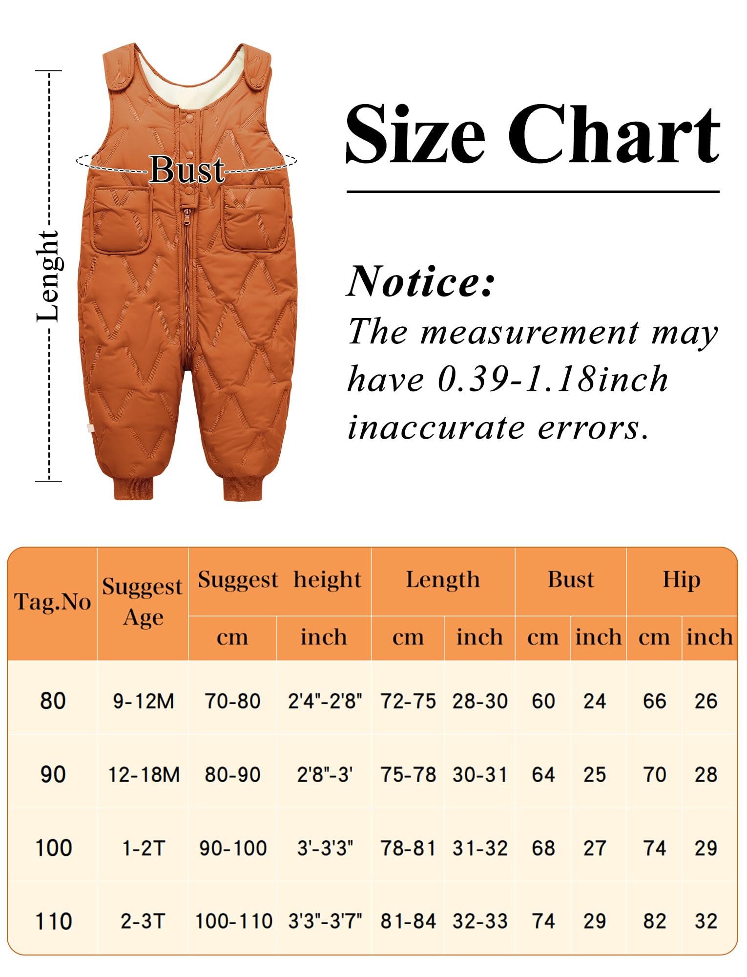 SEAUR Dziecięce spodnie zimowe, lekkie spodnie puchowe, grube, ciepłe, spodnie narciarskie dla małych dzieci, zimowe wiatroszczelne spodnie outdoorowe, 70-110 cm, 9 miesięcy - 3 lata