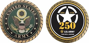 U.S. Army 250th Anniversary Challenge Coin