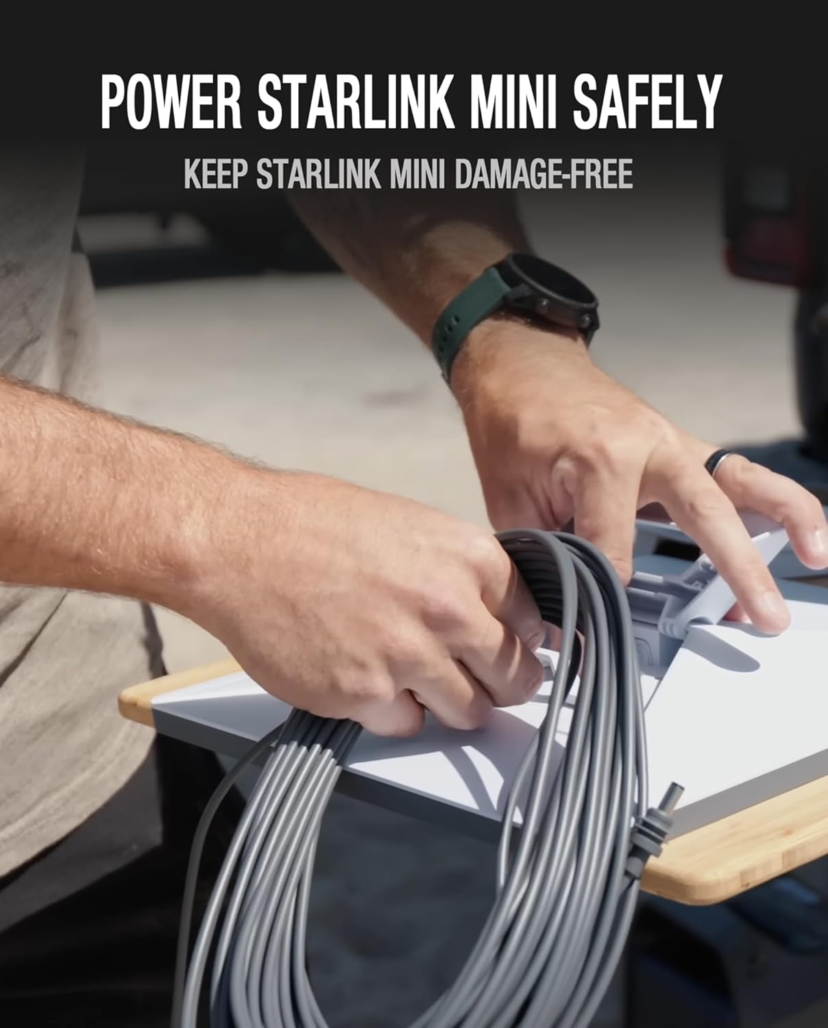 Starlink Mini DC Power Cable, 23M/75FT Replacement DC to DC Cord for Starlink Mini, Waterproof Weatherproof & Durable Starlink Mini Power Supply Accessories for Outdoor, Home, 75FT Length