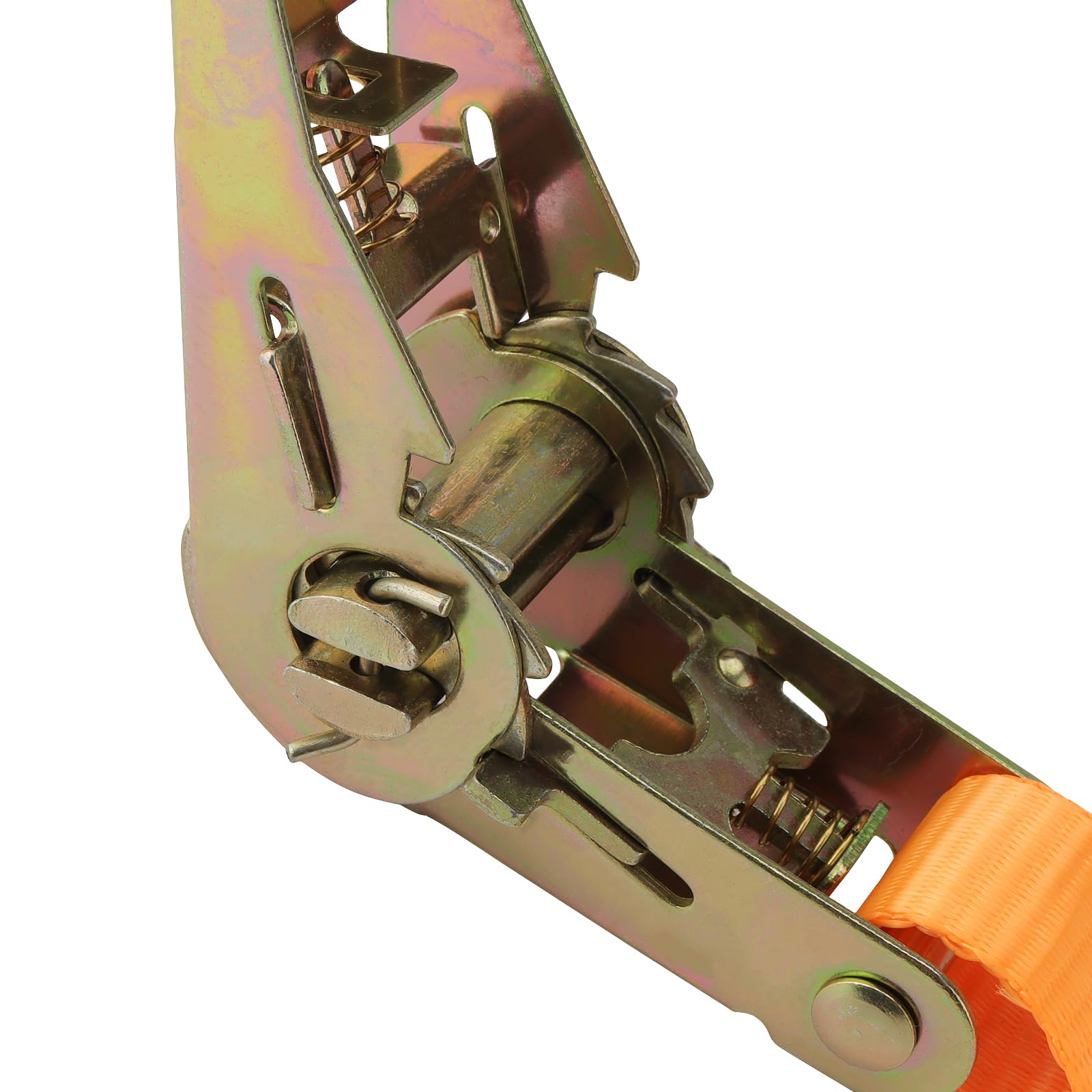 PINGEUI 10 cinghie con cricchetto, 6 m x 25 mm, portata fino a 800 kg, cinghie di ancoraggio con gancio a cricchetto, cinghie a cricchetto, cinghie di ancoraggio per fissaggio del carico, arancione