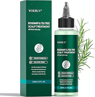 Scalp Treatment, Rosemary Refreshing Scalp Treatment with Tea Tree, Clarifying Build Up & Purifying, Leave-In Scalp Detox for Dry Itchy Scalp,Vegan & Cruelty-Free,120ML