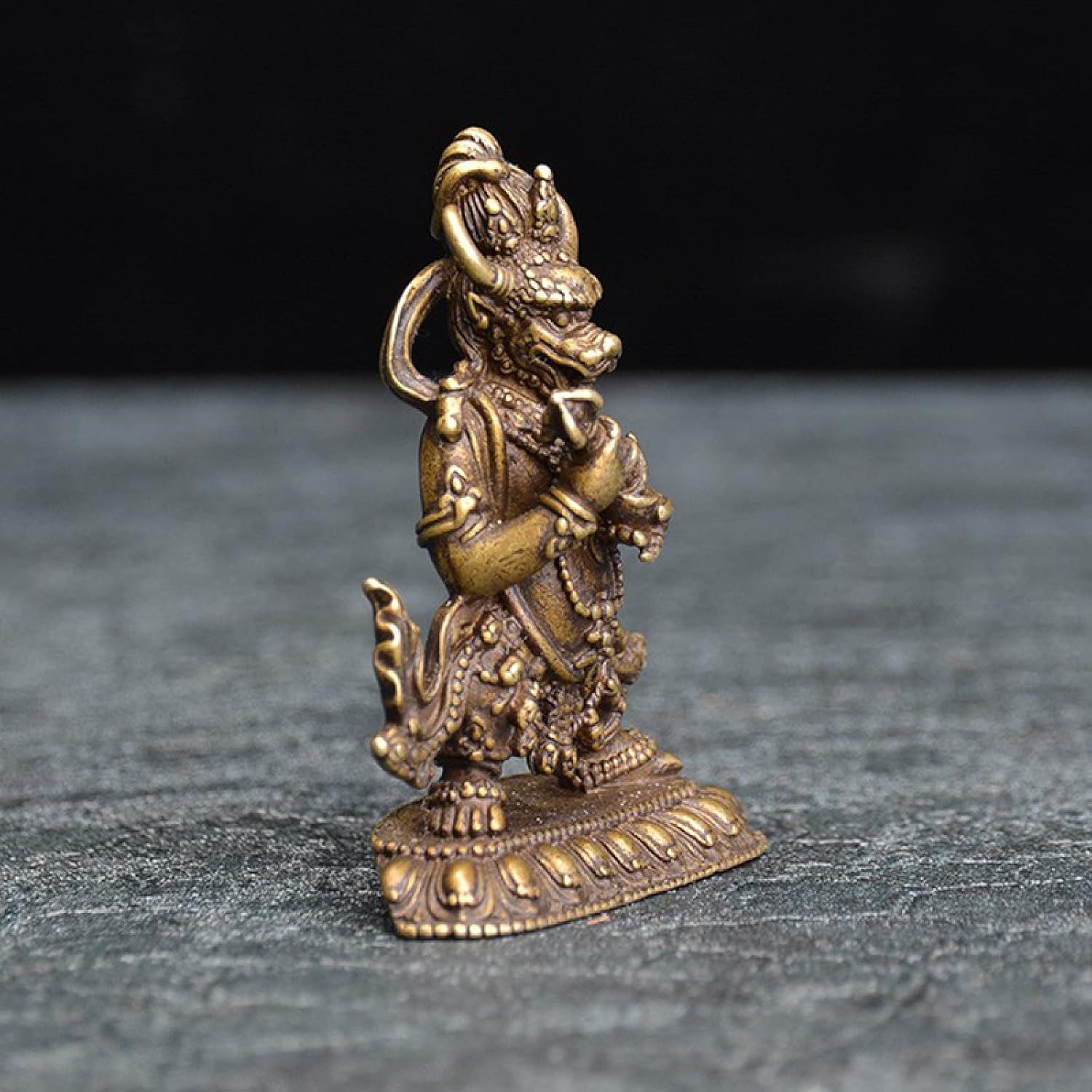YATUOPNG Home Accessories Ornaments-Antique Copper Tibetan Buddhism Vajra Law-King Buddha Decoration For Living Room Ornament Brass Figurine