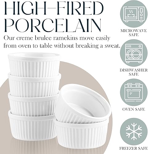 Miniatura 4 de Bellemain 4oz Cazoletas de porcelana 6unidades