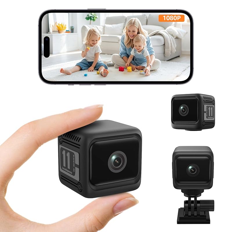 Câmera para gatos e monitoramento pet 1080P com visão noturna e Wi-Fi 2.4 GHz syomiyurx Carbon Black