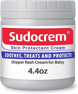 Sudocrem Diaper Rash Cream for Baby's Skin, Triple Action Diaper Rash Paste that Soothes, Treats and Protects, 15.29% Zinc Oxide Cream - 4.4oz (125g)