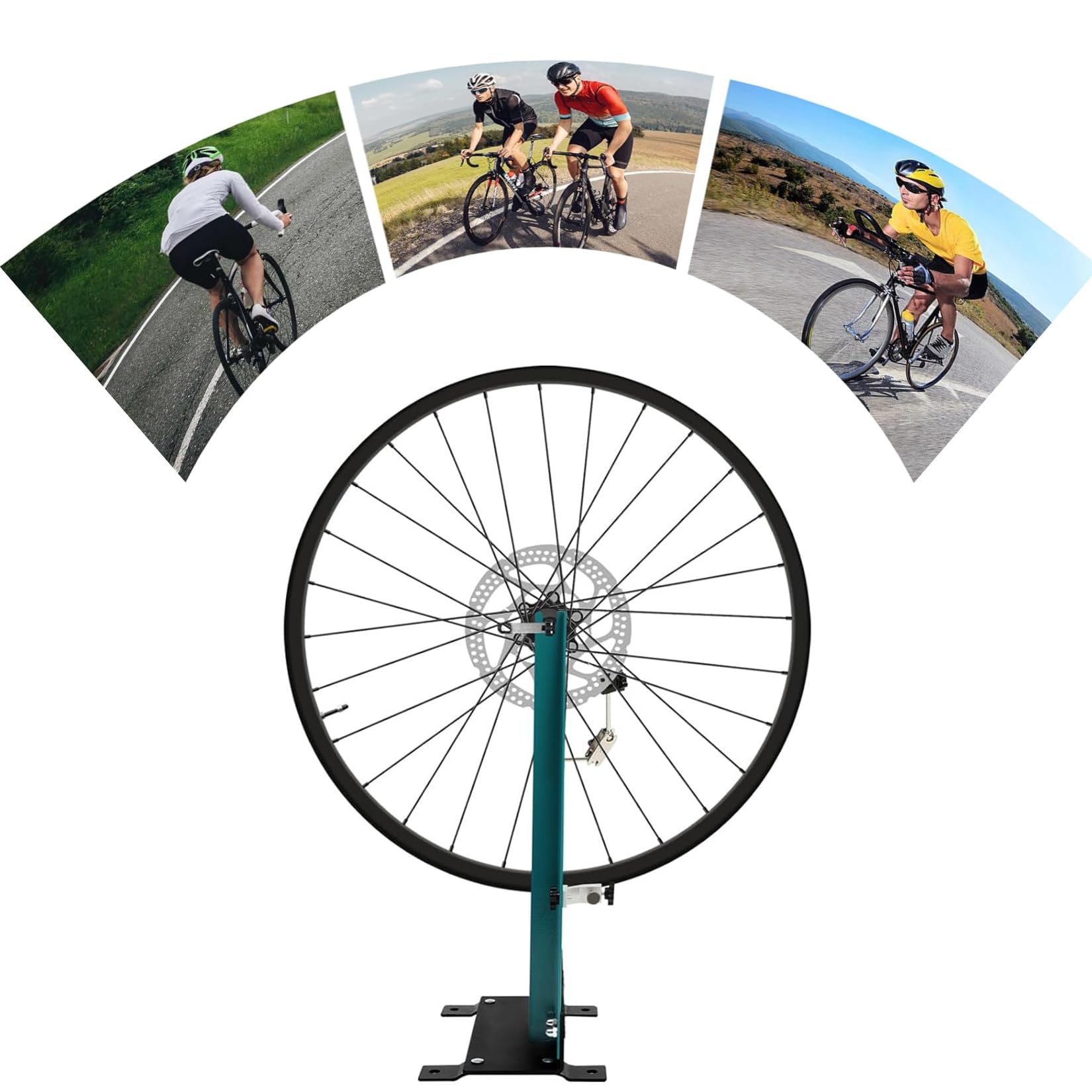 Soporte De Alineación Ruedas Bicicleta para 16 A 29 Pulgadas [Ancho 90 Mm-150 Mm] Calibración Mantenimiento Herramienta Soporte Reparación Llantas MTB Road