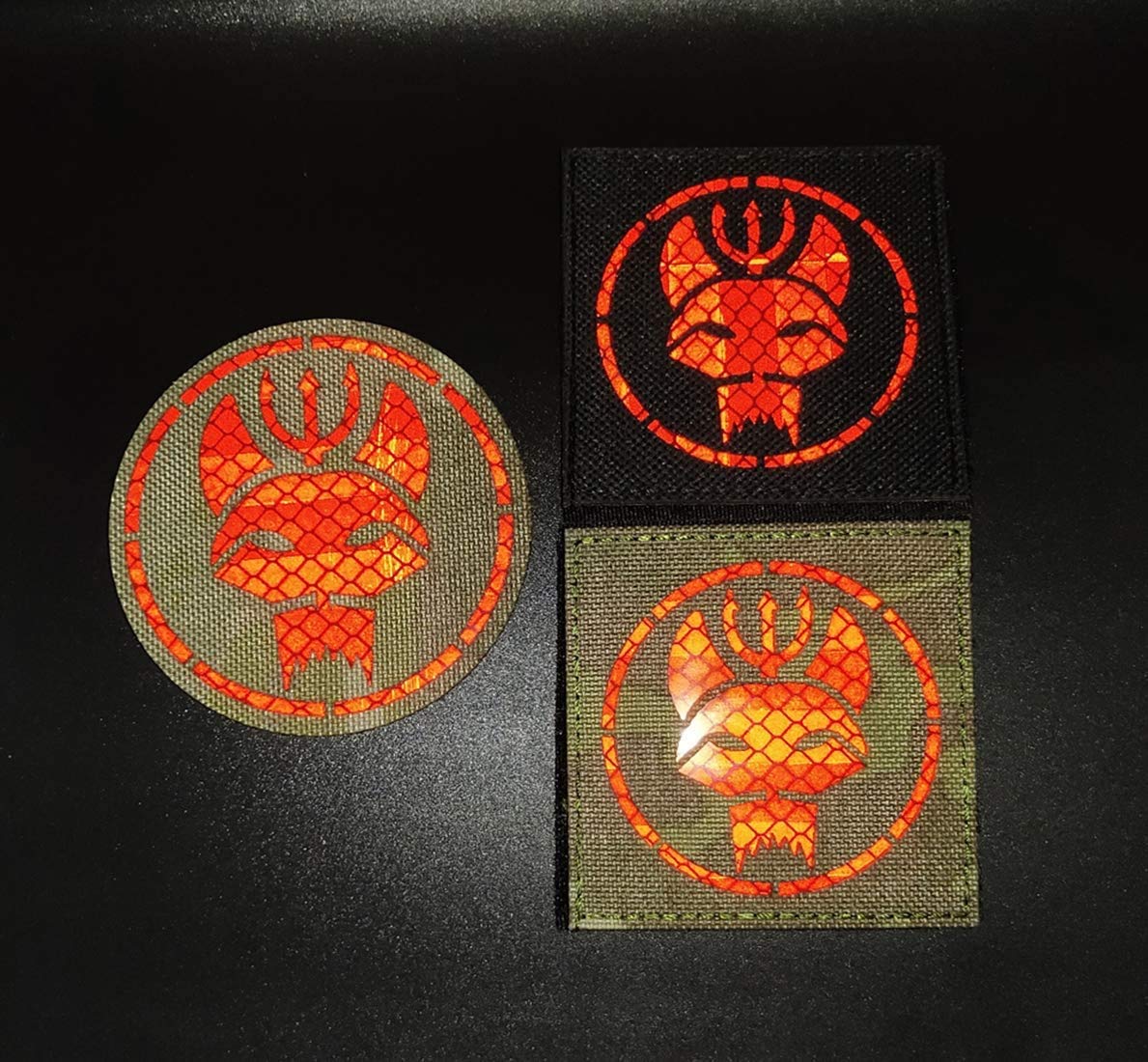 Siegel Team DEVGRU Dreizack Katzenkopf IR Infrarot reflektierende Patch, anpassbare personalisierte Armee Moral militärische taktische Befestigung Haken Loop Backed dekorative Patches