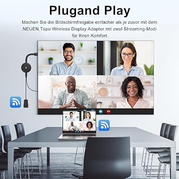 Miracast HDMI Dongle 4K Wireless HDMI Screen Mirroring Diaplay Streamer Adapter 5G/2.4Hz Transmitter and Receiver of Video/Audio Transmission from Laptop PC Smartphone to TV Projector Monitor