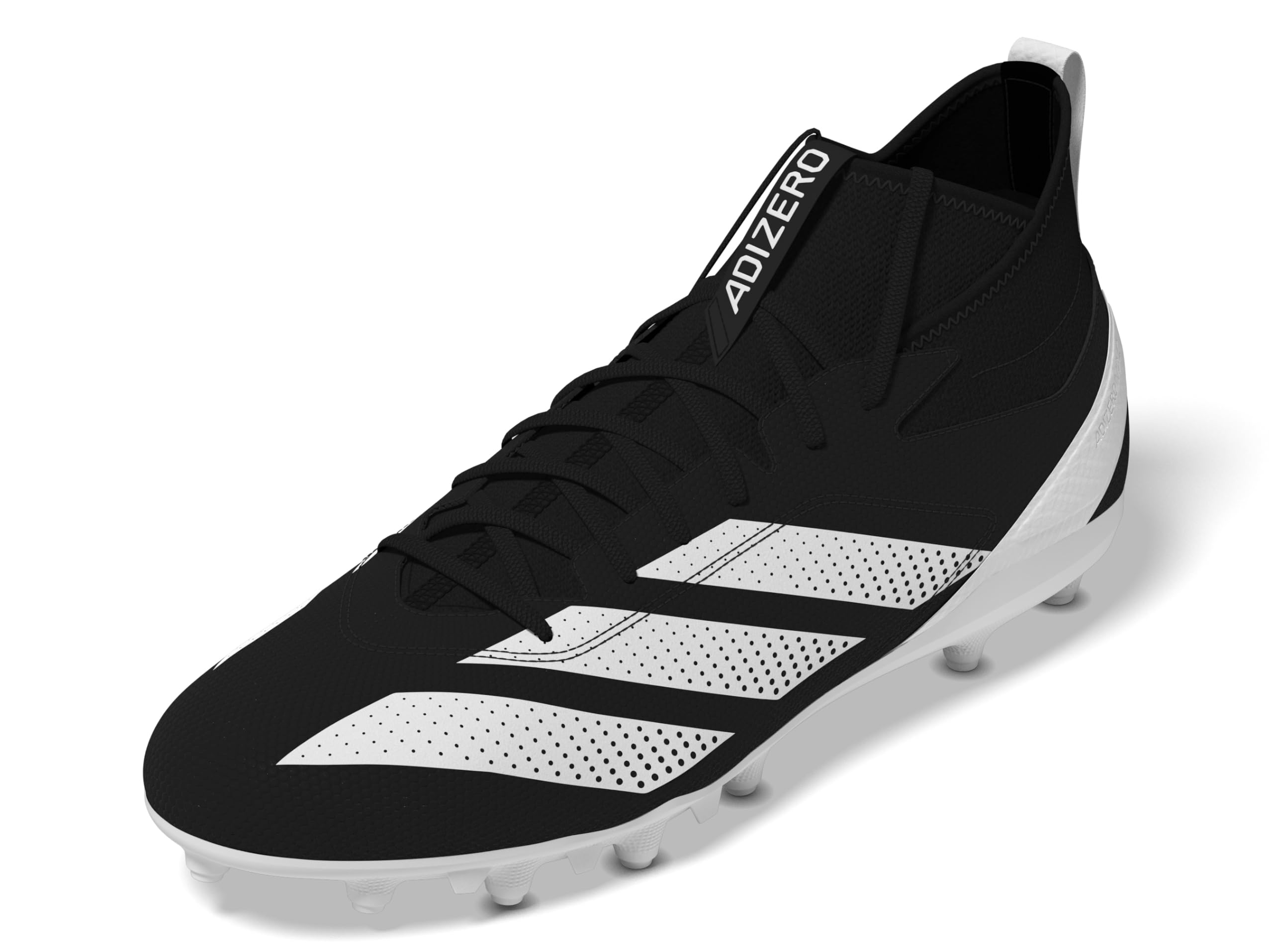 adidas Men's Adizero Impact.2 American Football Sneaker, Black/White/Black, 7.5