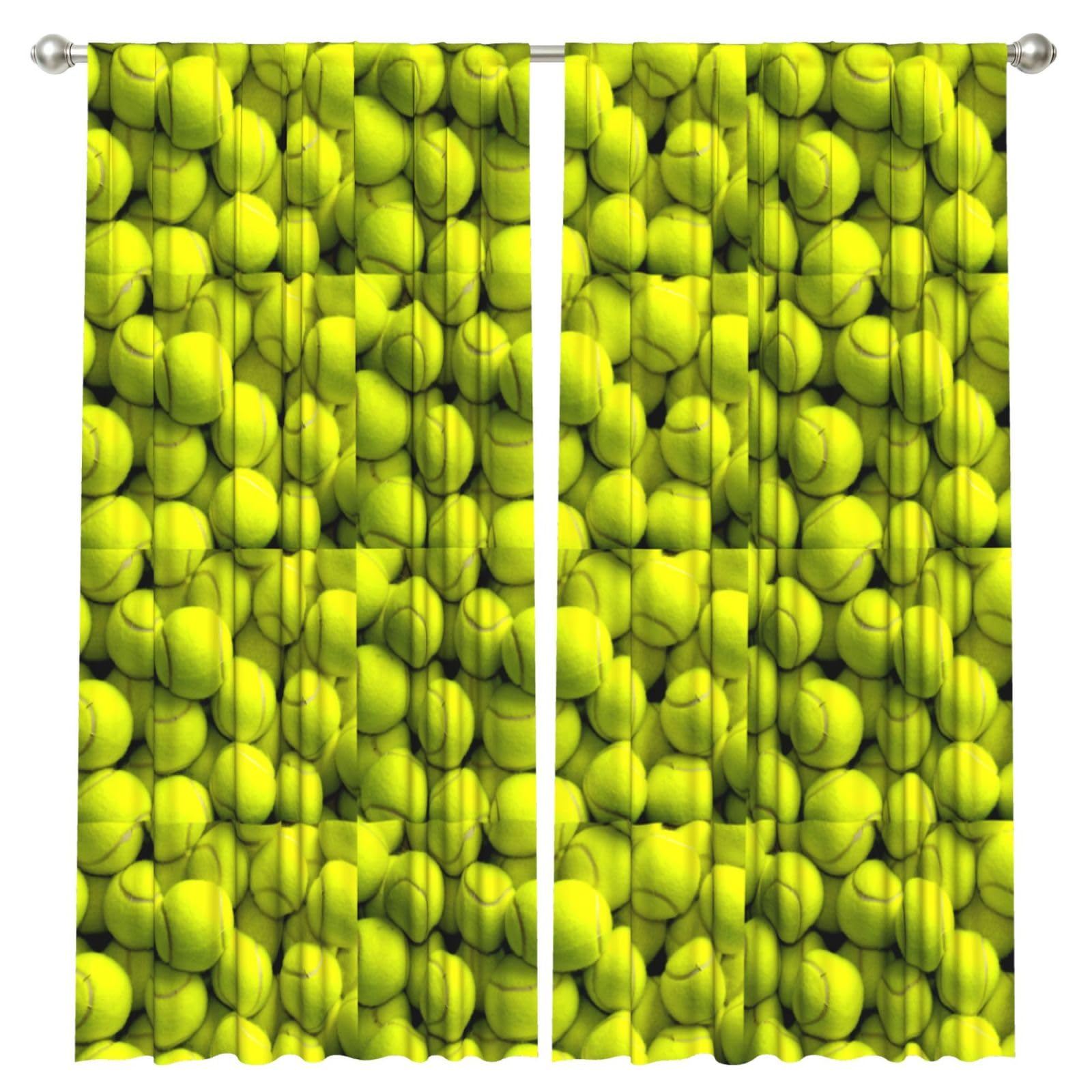 InOmak Sturdy Tennis, 2 Panels Window Curtains 52 x 84 Inch Blackout Curtains for Living Room Bedroom