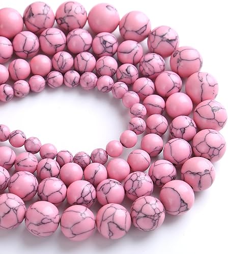 Vista 54 de 38 cuentas de cristal de cuarzo rosa brasileño de piedra natural de 0.394 pulgadas para hacer joyas y pulseras Cuarzo rosa de Brasil