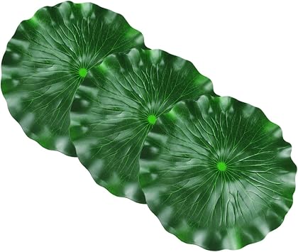 VICASKY 3pcs 40cm Eva Lily Pad Floating Mat Pads for Ponds Aqua Pond Lotus Leaf Pool Fake Artificial Water Lilies Realistic Parts Lakes Leaves for Foam Aquarium Decoration