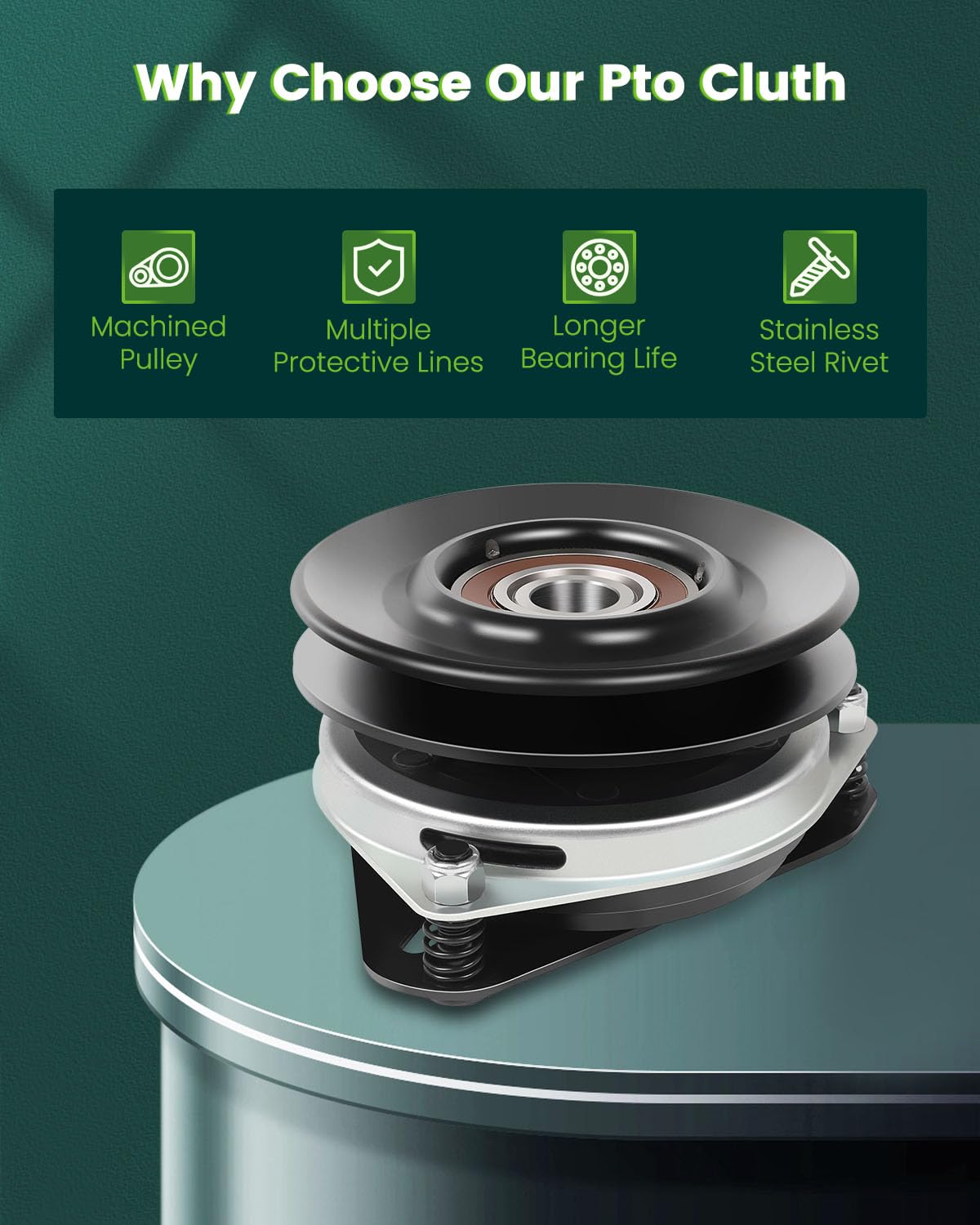 SCITOO Nuevo cortacésped eléctrico, embrague de toma de fuerza para Husqvarna 179335 532179335 532414737 para Xtreme X0169 5215-140 5215-140