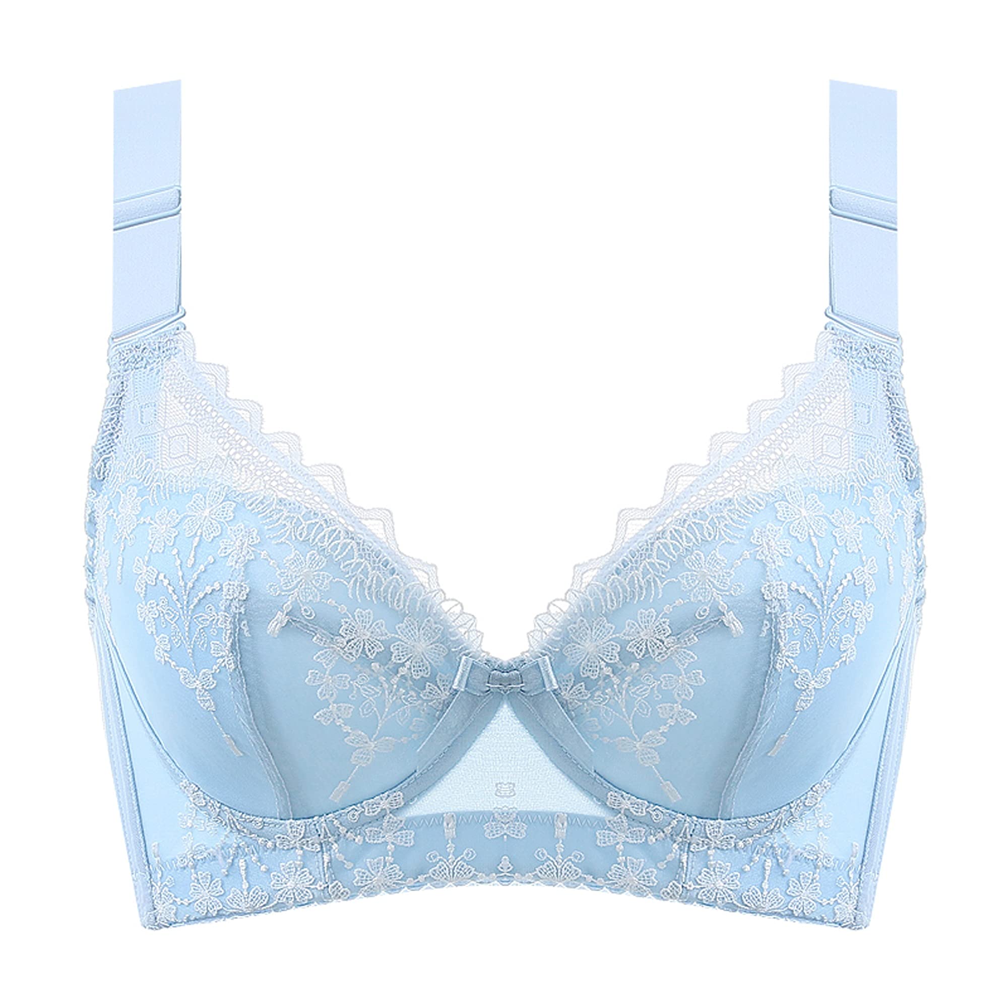 Reggiseno Minimizer con ferretto da donna,Ricamo figura completa sfoderato Plus Size Everyday Bralette,Reggiseni lingerie in pizzo raccolti