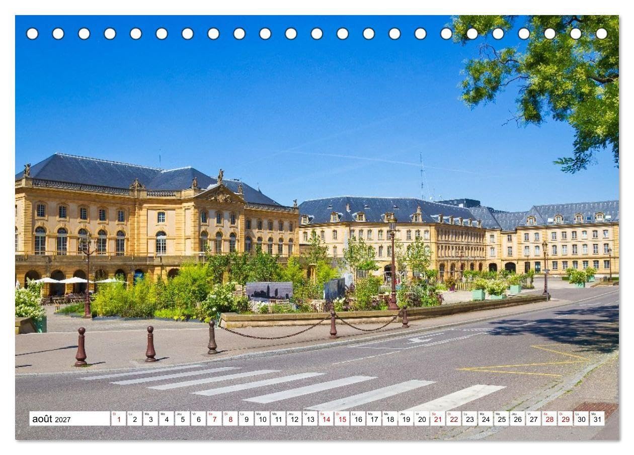Nancy et Metz - Trésors uniques en Lorraine (Calendrier de bureau 2027 DIN A5 vertical), CALVENDO calendrier mensuel: Nancy et Metz, deux villes lorraines où histoire et art se rencontrent.