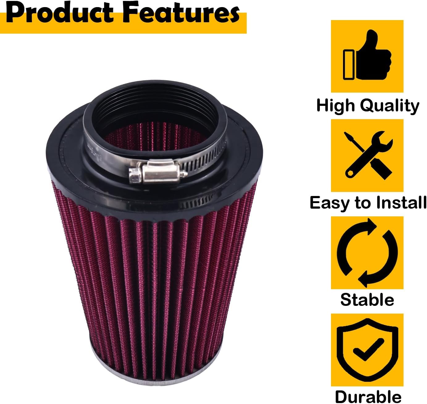 1S3-14451-00-00 Air Intake Filter Kit Compatible with Yamaha YFM700R Raptor 700R 2010-2018/700 2006-2009 2016-2018/700 Special Edition 2007-2018, Replaces 1S3-14451-01-00