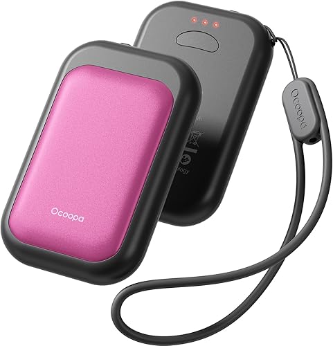Vista 15 de OCOOPA Calentadores de manos magnéticos recargables, paquete de 2, calentadores de manos eléctricos con IA estilo tarjeta, 5000 mAh, calentador