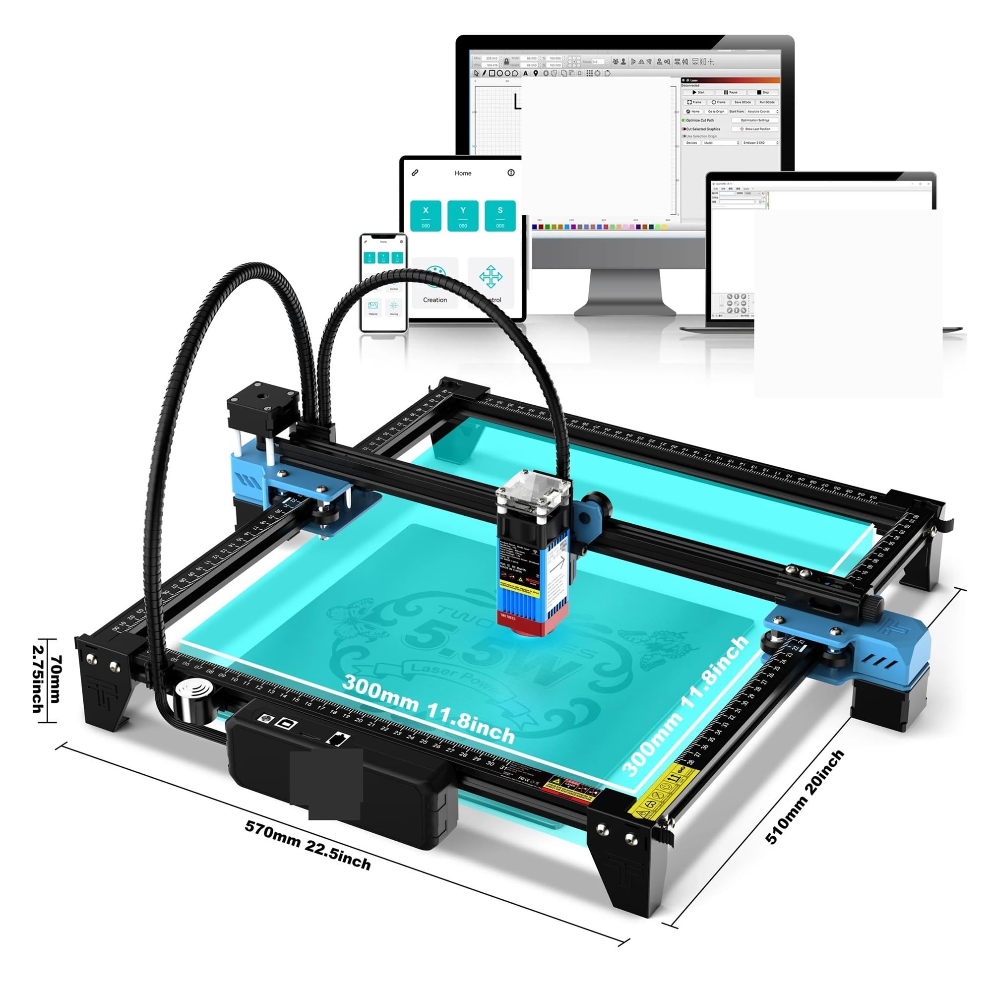Grabador Láser, Máquina De Grabado Láser 48 W