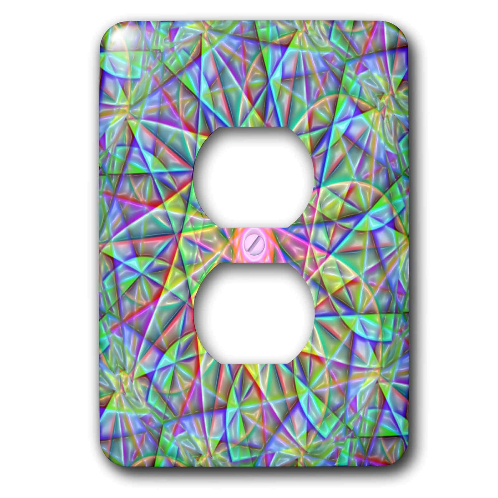 Digital Abstract 4 par Angelandspot double cache-prise 3dRose lsp_10906_6
