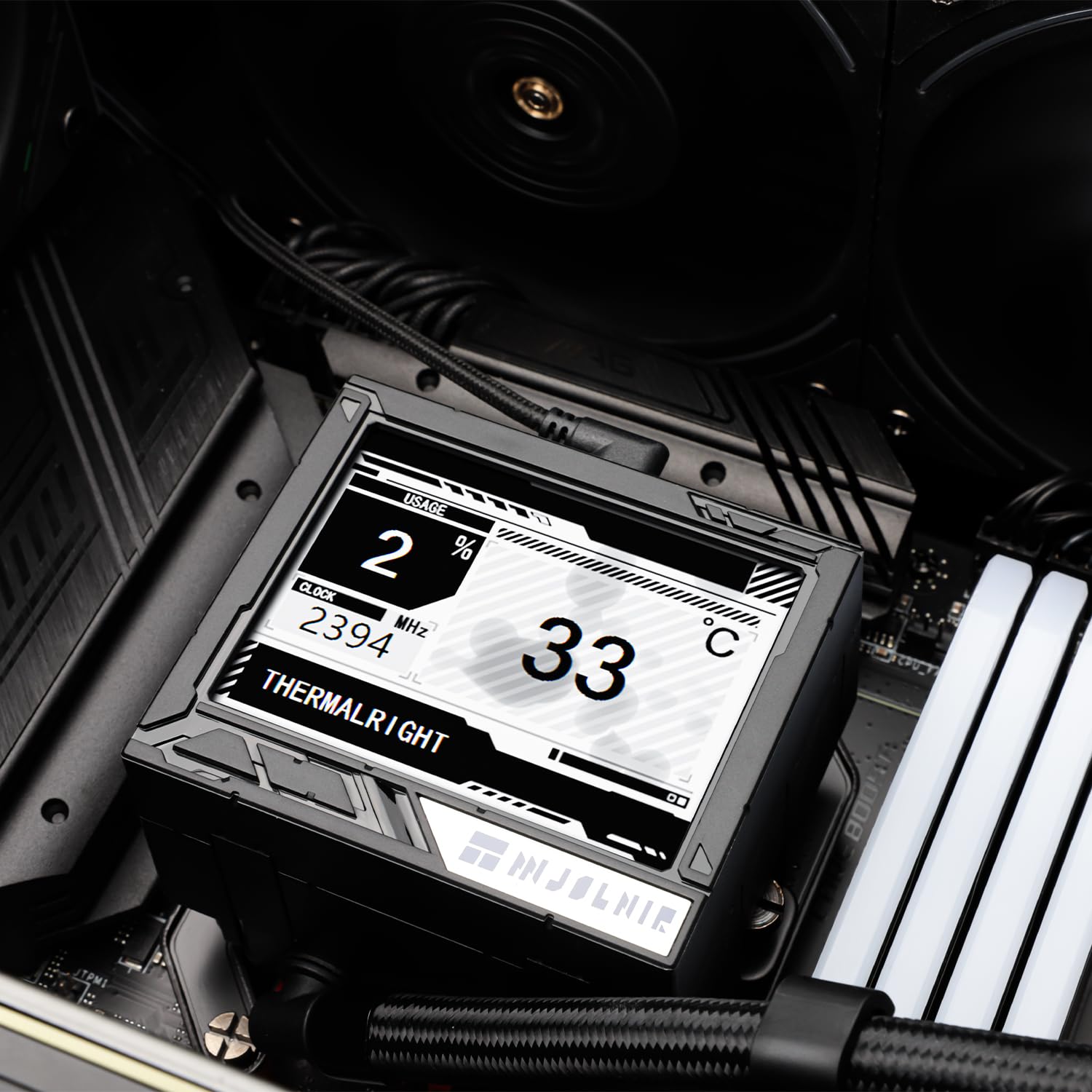 WATER COOLER THERMALRIGHT MJOLNIR VISION 360 ARGB PRETO 3 FAN