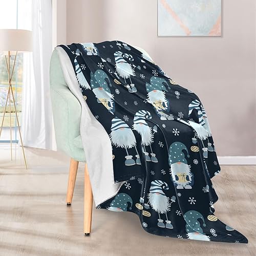 Miniatura 5 de KLL Christmas Scandinavian Gnome Blankets & Throws 50x60 Inches Flannel Fall Blanket for Picnic, Office, Picnic