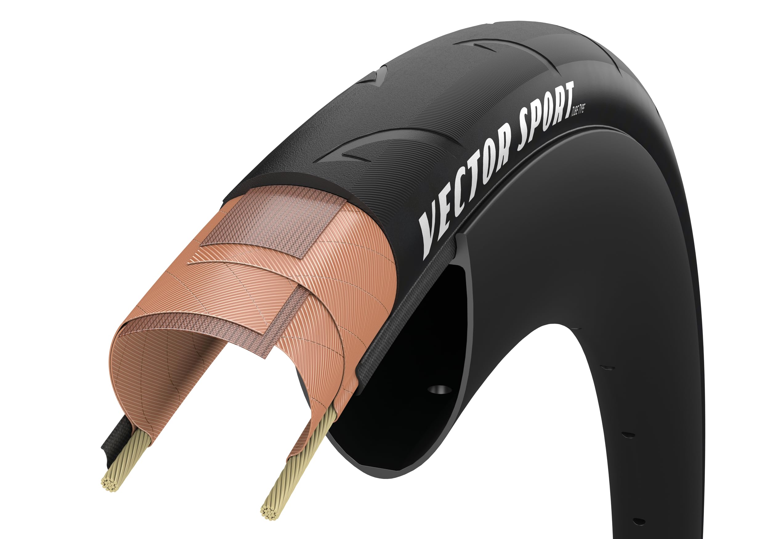 Goodyear Black Vector Sport Tubeless Road Bike Tyre