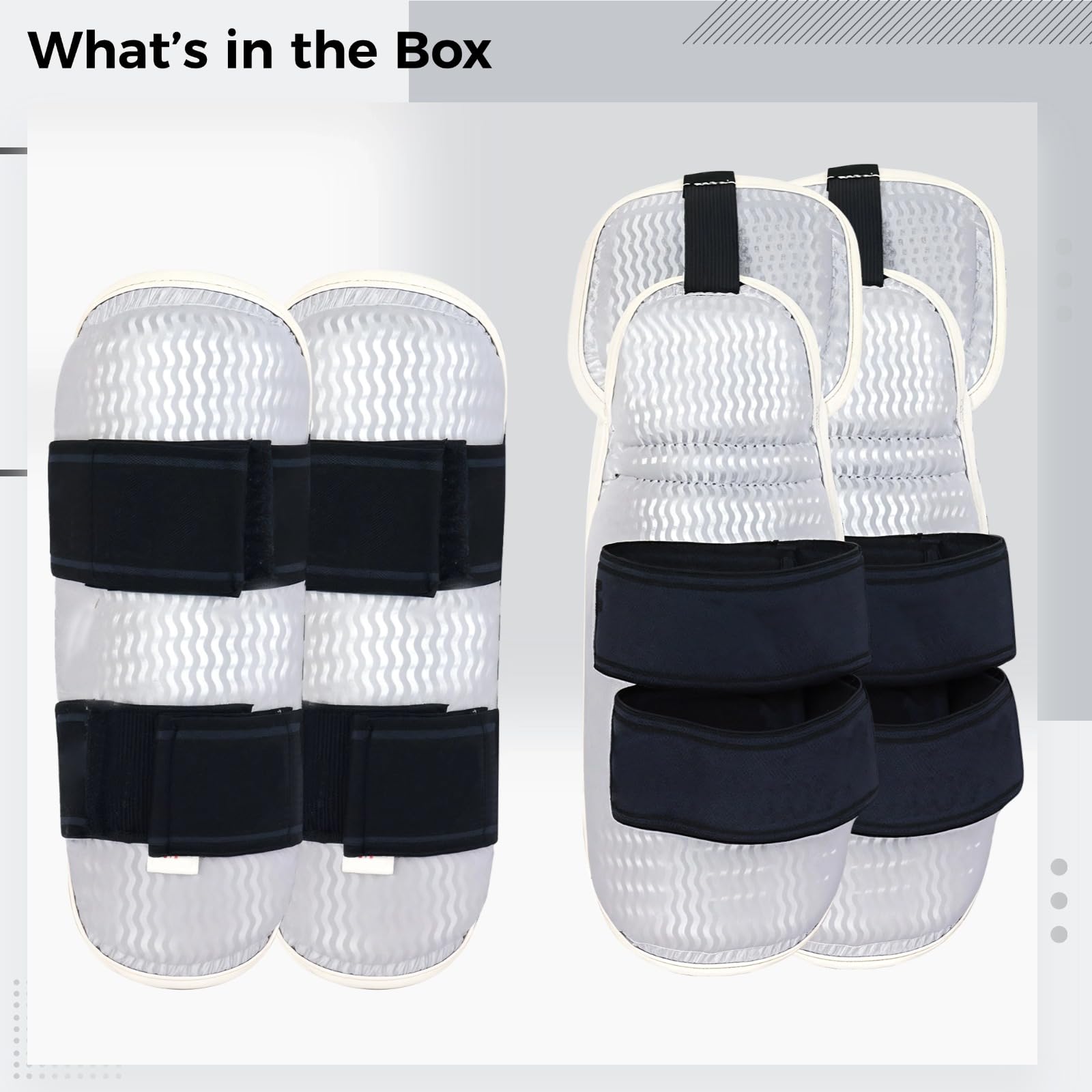 Lot de 4 protège-tibias réglables pour le combat des jeunes, équipement de combat d'arts martiaux, équipement de protection en mousse EVA pour kickboxing, boxe, karaté, entraînement MMA