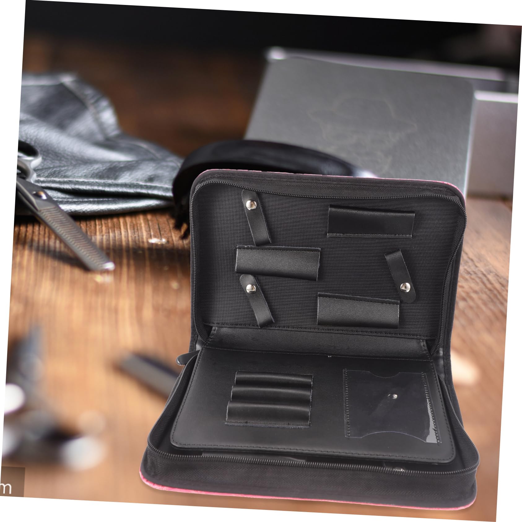 MAGICLULU Friseurscherentasche für Salon und Barbershop, Pu Leder, Rosa