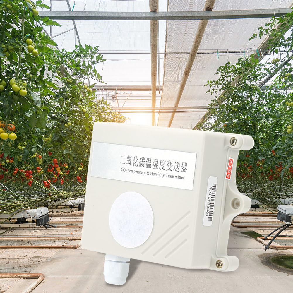 Detector de Sensor de CO2 Tecnología infrarroja de Alta precisión Medición Concentración Temperatura Transmisor de Humedad Comunicación 485 Larga Vida útil Carcasa de PVC