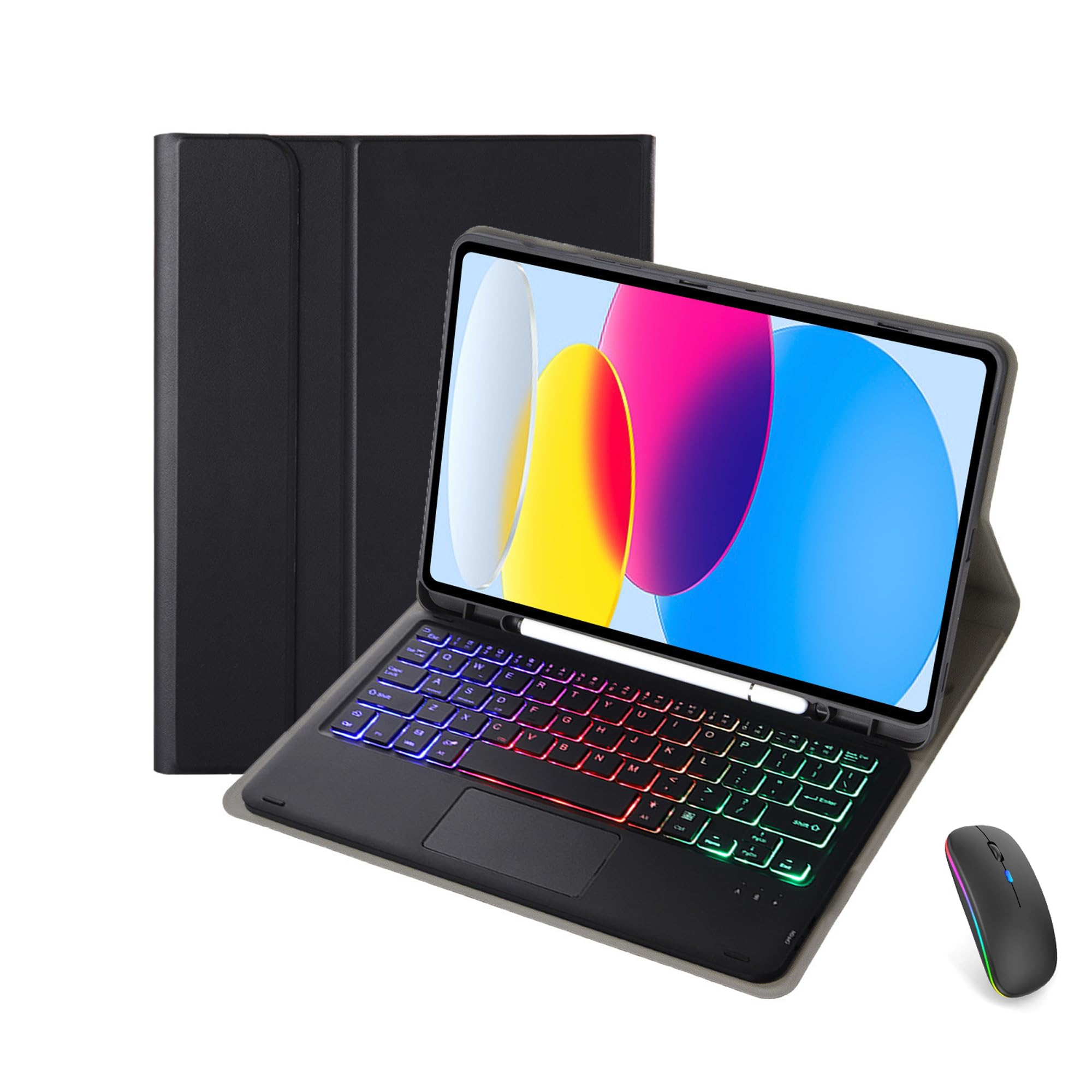 Protection Samsung Galaxy Tab S6 Lite 10.4 SM-P610 avec clavier Bluetooth détachable et étui rose
