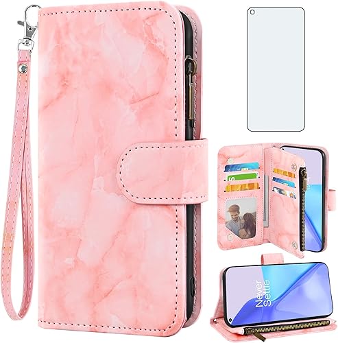 Miniatura 9 de Asuwish Funda para teléfono OnePlus 9 OnePlus9 5G Wallet Cell Cover con protector de pantalla de vidrio templado y soporte de tarjeta de crédito con