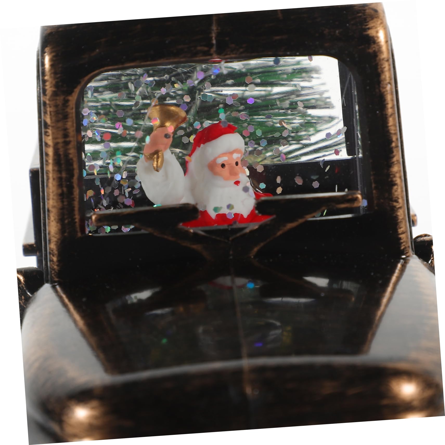 KOMBIUDA Statuina Di Natale Mini Babbo Natale Trattore E Albero Luce A Batteria Artigianato Natalizio Decorazione Da Tavolo