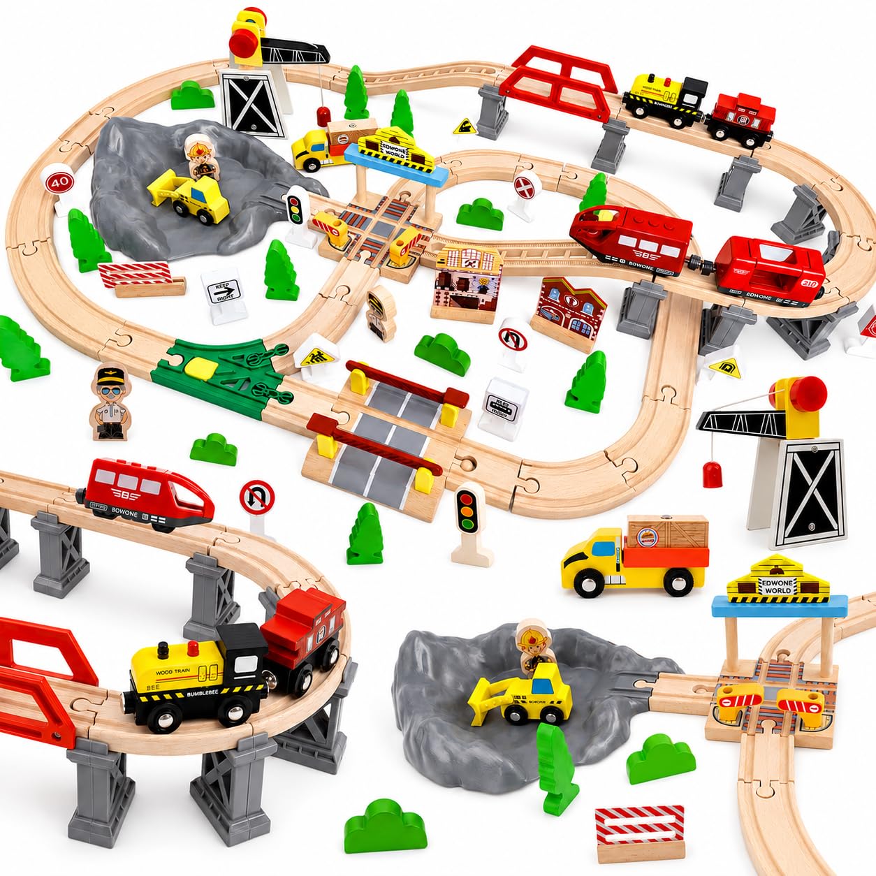 circuit train en bois