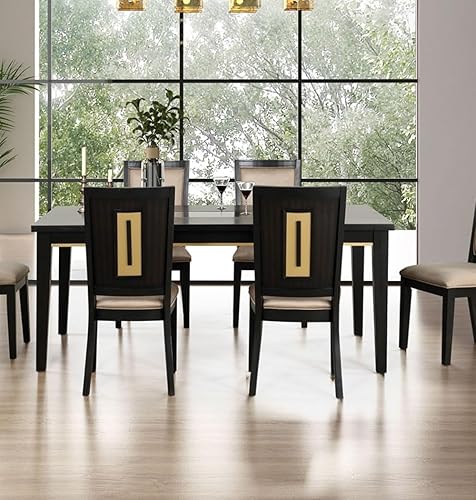 Miniatura 6 de Juego de sillas de comedor de 2 piezas para cocina y comedor, modernas sillas laterales de madera maciza con asiento de cuerda tejida, juegos de