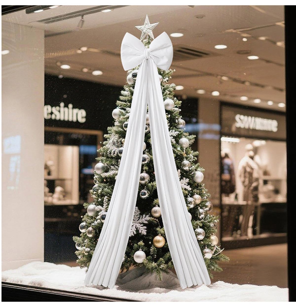 Fiocco decorativo in velluto gigante, grande puntale per albero di Natale, fiocco decorativo, fiocco di Natale, fiocco in velluto, decorazione per albero di Natale, feste, decorazione