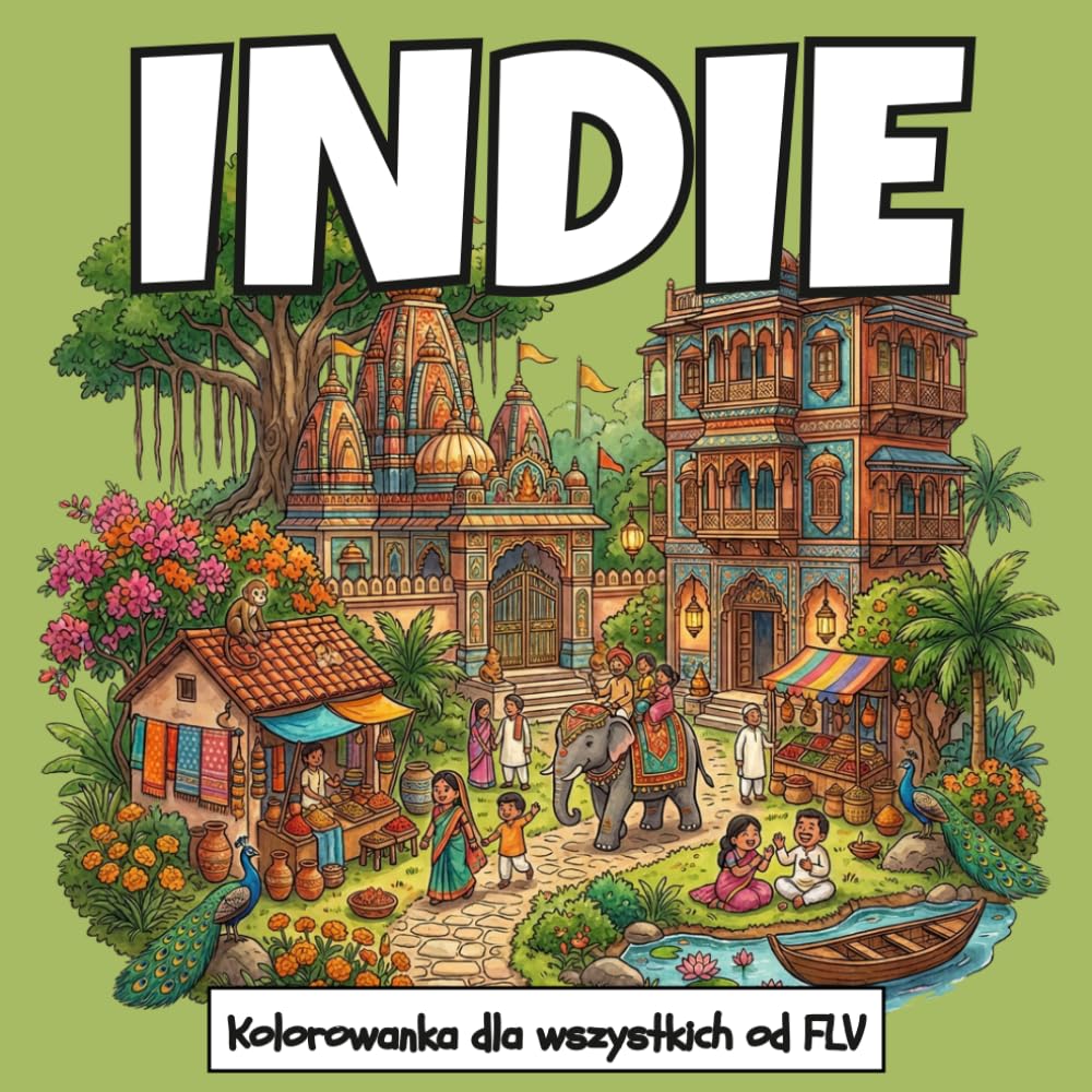 INDIE: KOLOROWANKA dla wszystkie grupy wiekowe. terapeutyczna, relaksująca, redukująca stres i lęk — idealna do uważności, kreatywności i codziennego ... strony i wysokiej jakości ilustracje od FLV