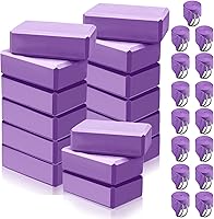 Wettarn 30-Pack Yoga Blocks & Straps Set: 15 Non-Slip EVA Blocks + 15 Cotton Straps for Yoga, Pilates, Stretching & Fitness