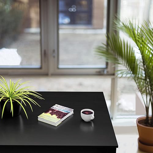 Miniatura 5 de Giantex Mesa de comedor con banco, 3 piezas de muebles de cocina de comedor de madera para 4, juego de mesa moderna de colección de estudio con 2