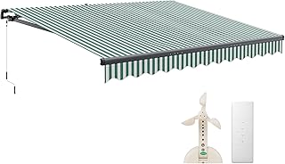 CO-Z 14 x 10 ft Electric Retractable Awning, Automatic Retractable Awnin...