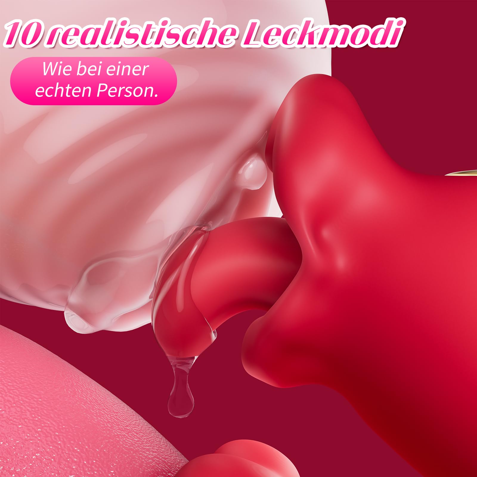 Jouets sexuels à vibromasseurs de langue pour femmes – Avec 10 modes de léchage pour le clitoris et 10 modes de vibration de balançoire, vibration pour femmes avec stimulateur du point G et clitoridie