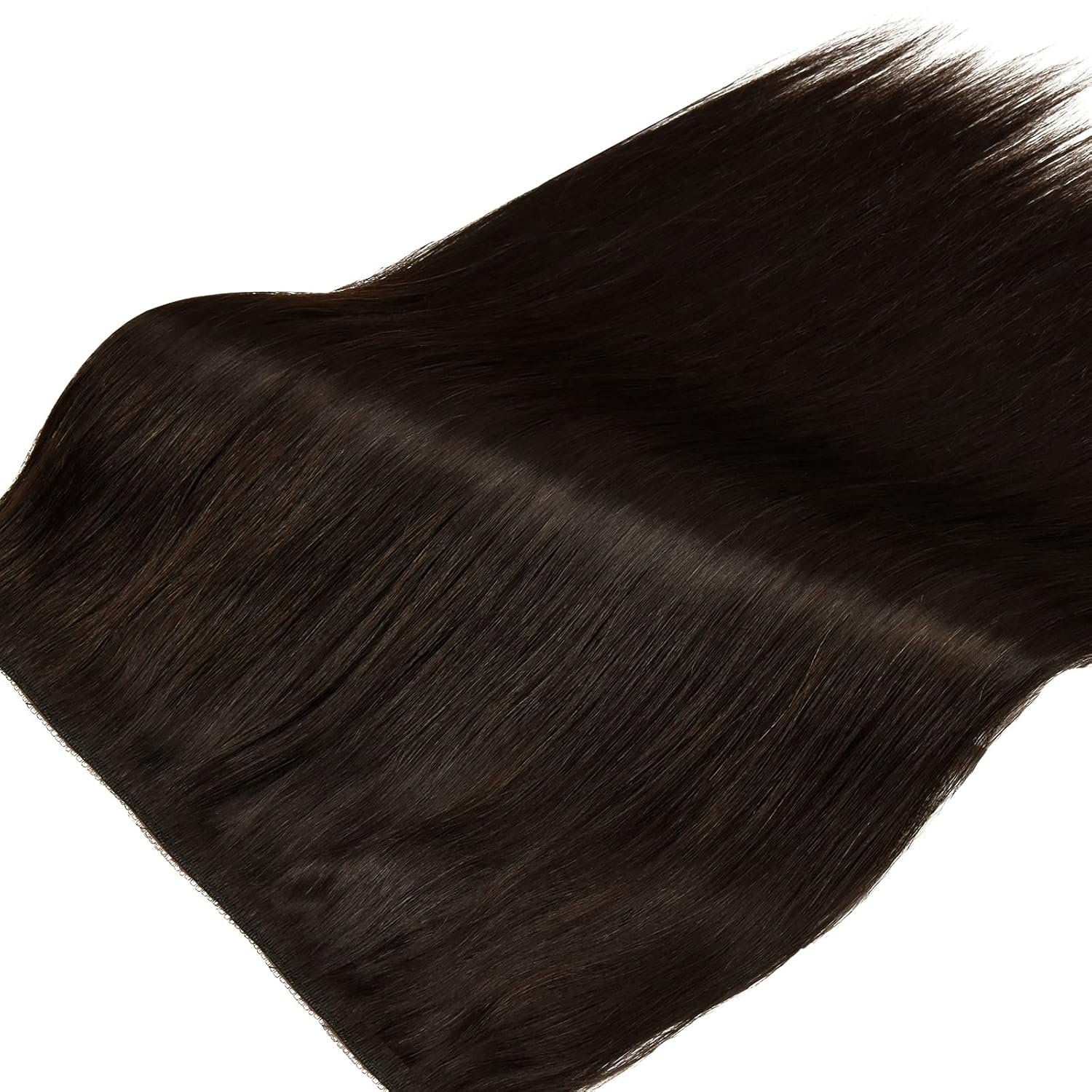 Invisible Wire Hair Extensions Human Hair 18 Inch 95g Hair Extensions Natural Straight Wire Hair Extensions with Transparent Fish Line Invisible Hairpiece(1B#Natural Black)