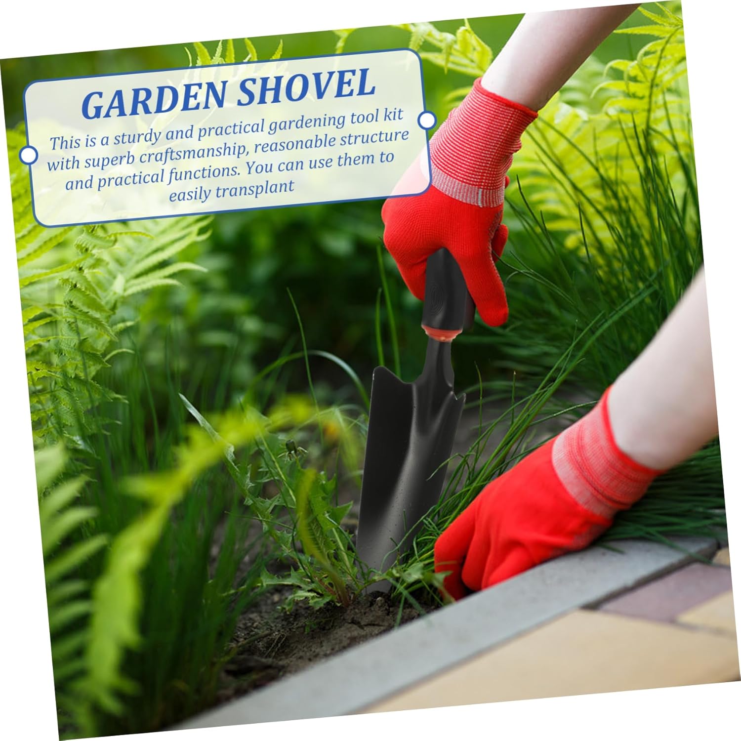 5pcs Multi-Function Gardening Shovel Sturdy Digging Tool Planting Shovel Handle for Garden