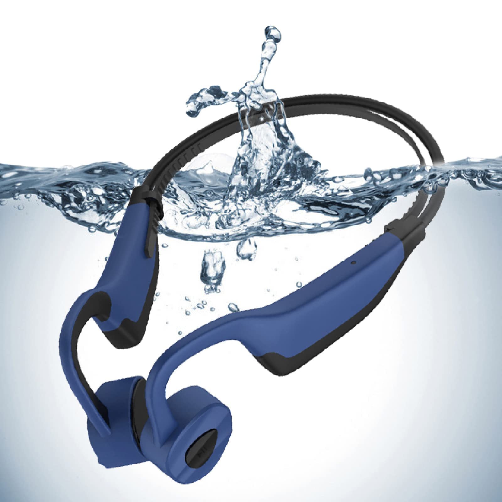 IKXO Bone Conduction Headphones Waterproof Bluetooth for Swimming, MP3 Player Wireless Sport Earphones IPX8 Open-Ear Built-in 8GB Flash Memory for Running, Diving Water, Gym, Spa (Gray) (Style_1)-image-41