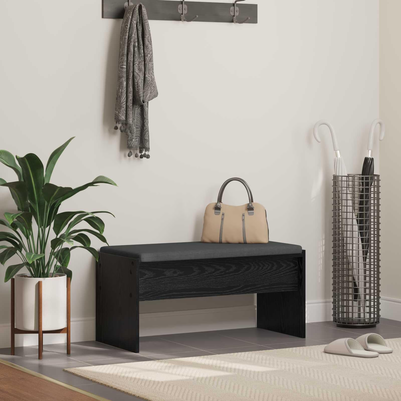 Banco para guardarropa y descalzador elegante para dormitorio y pasillo